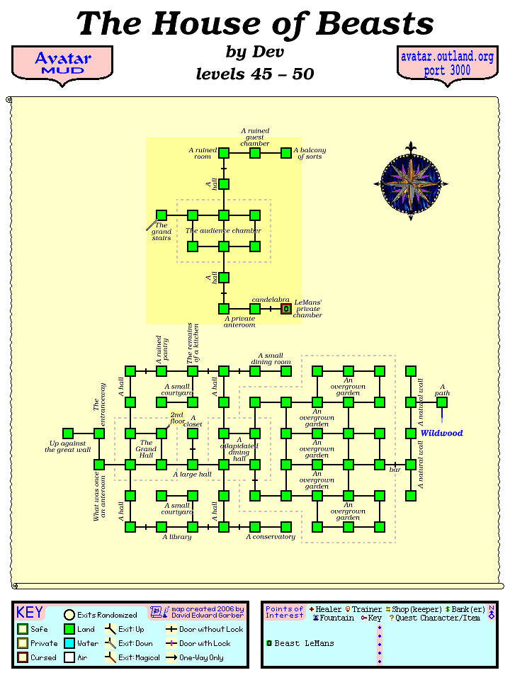 Avatar MUD Area Map - House of Beasts.GIF