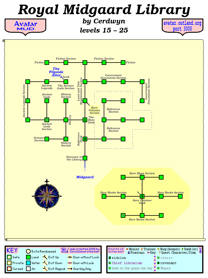 Avatar MUD Area Map - Royal Midgaard Library.GIF